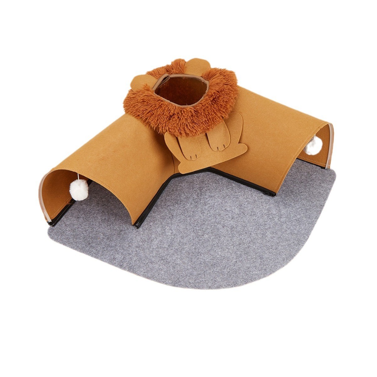 厂家批发毛毡隧道四季可拆卸半封闭宠物窝猫窝可用耐磨耐抓猫窝