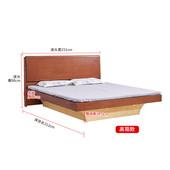 香樟木县全实木床现代简约浮1.8米卧室双人床小户型1.5米单人大床