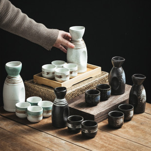 冬季 清酒酒杯家用餐馆商用烧酒分酒器 温酒器陶瓷酒具套装 高档日式