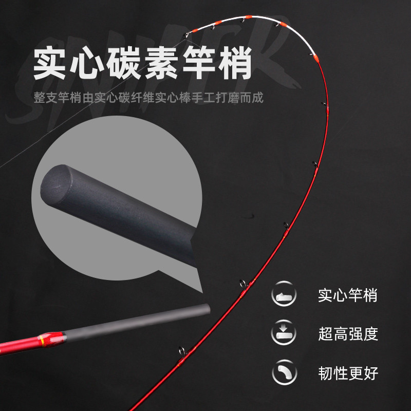 轻型近海实心碳素小船竿海筏竿海钓杆船钓竿白果子黄姑鱼八带插节