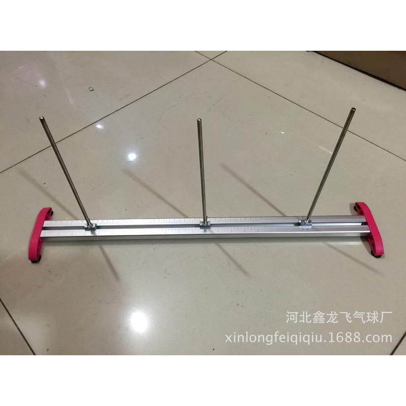 厂家尺加厚加重铝合金气球测量器双球可拆卸拼装气球量球批发