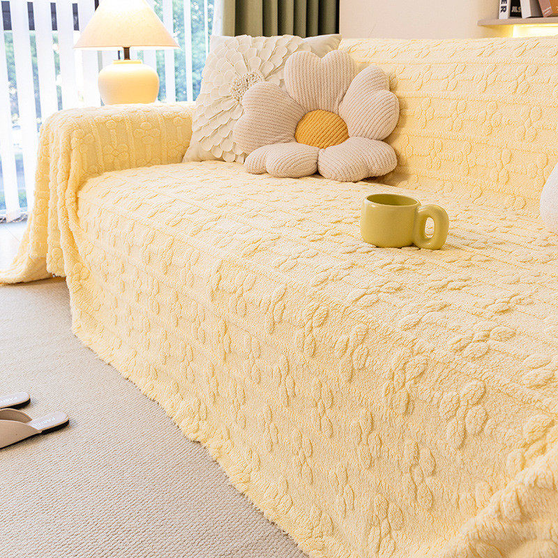 耐脏奶油风高级感秋冬款沙发巾加绒加厚防滑ins沙发盖防猫抓全包,居家布艺,沙发垫,淘宝优惠券,粉丝福利购,淘宝优惠卷