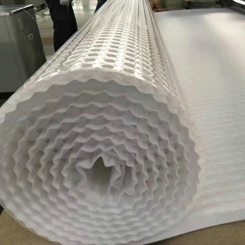 厂家直销虹吸排水板纯白无纺布单双面热定型用布高温定型土工布