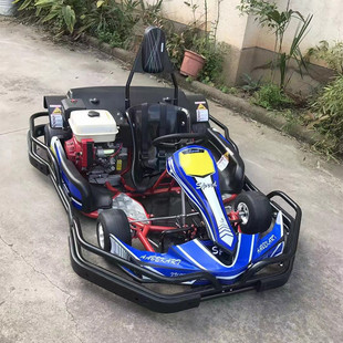 式 手拉啟動賽車戶外越野競技網紅四驅車 單雙座競技卡丁車F1款 新款