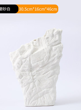 白色陶瓷花瓶花盆北欧现代创意家居客厅软装插花装饰品样板间批发