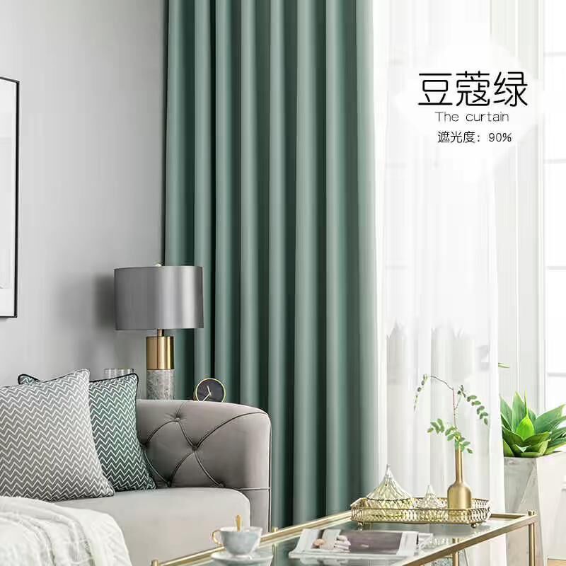 遮光卧室隔热窗帘遮阳成品窗帘客厅全黑布全现代简约工厂防晒加厚