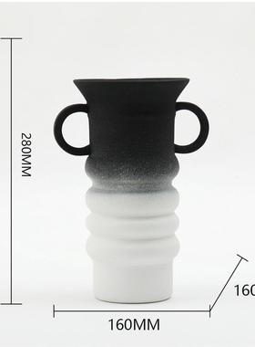 现代简约陶瓷花瓶家居装饰客厅创意花器电视柜民宿干花插花摆件新