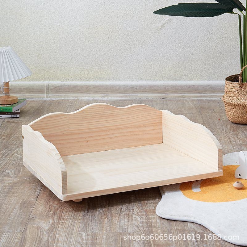 猫窝狗床实木宠物床离地小型犬睡觉的床猫床狗窝四季通用宠物用品