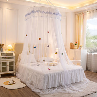 圆顶蚊帐新款1.5米家用式1.8m吊顶1.2床公主风免安装加密加厚商场