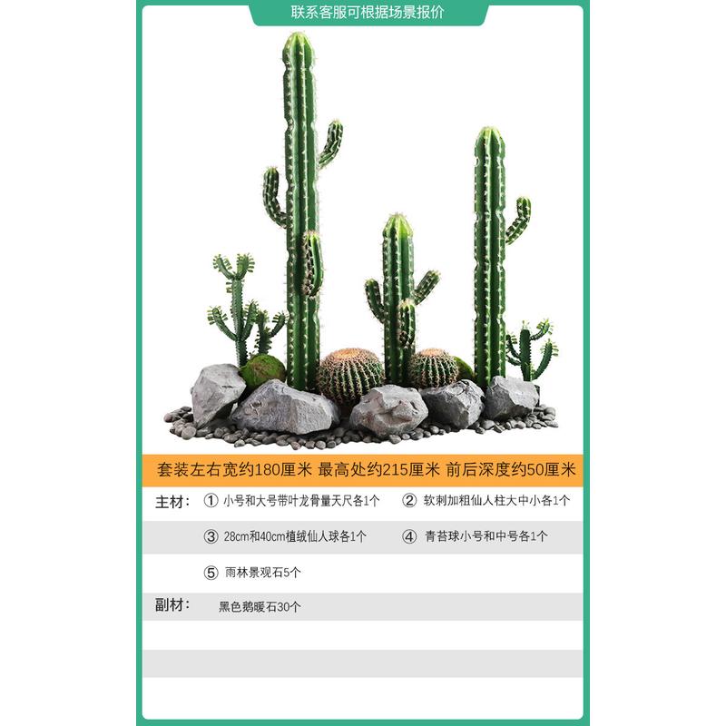 室内场景橱窗仿真仙人掌大型植物北欧仙人柱假绿植仙人球装饰摆件