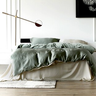 9wor床夏季冰丝四件套品天丝春秋床单床上黄色被套床笠款