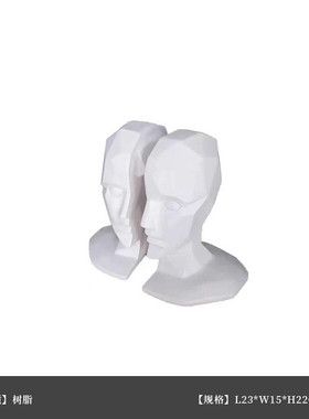 新古典欧式人头树脂人物摆件别墅家居软装现代样板房书档书靠饰品