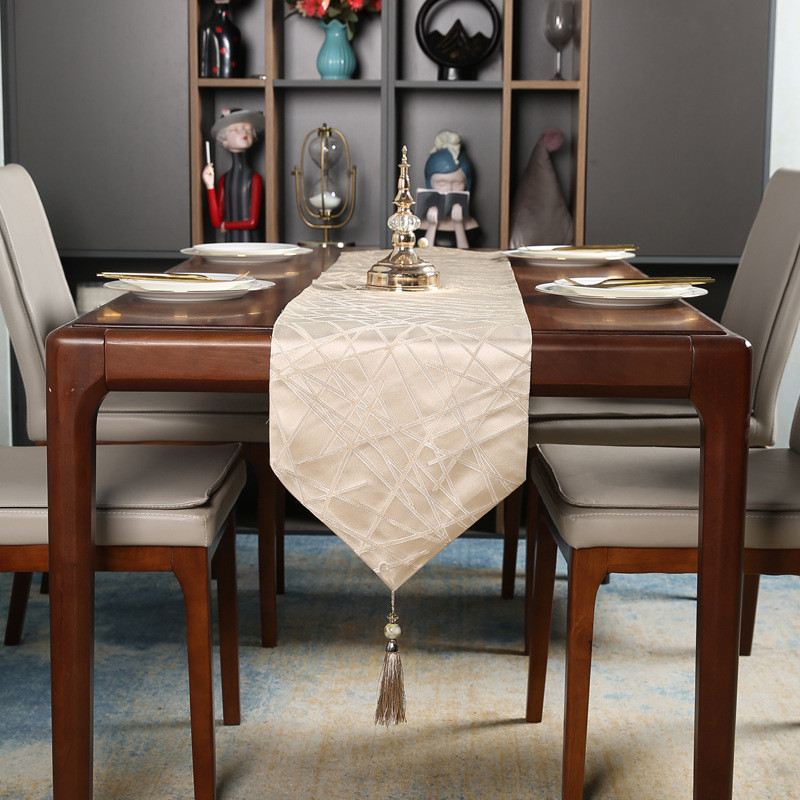 布艺桌旗现代简约电视柜轻奢餐桌盖布北欧茶几台布新中式床尾巾