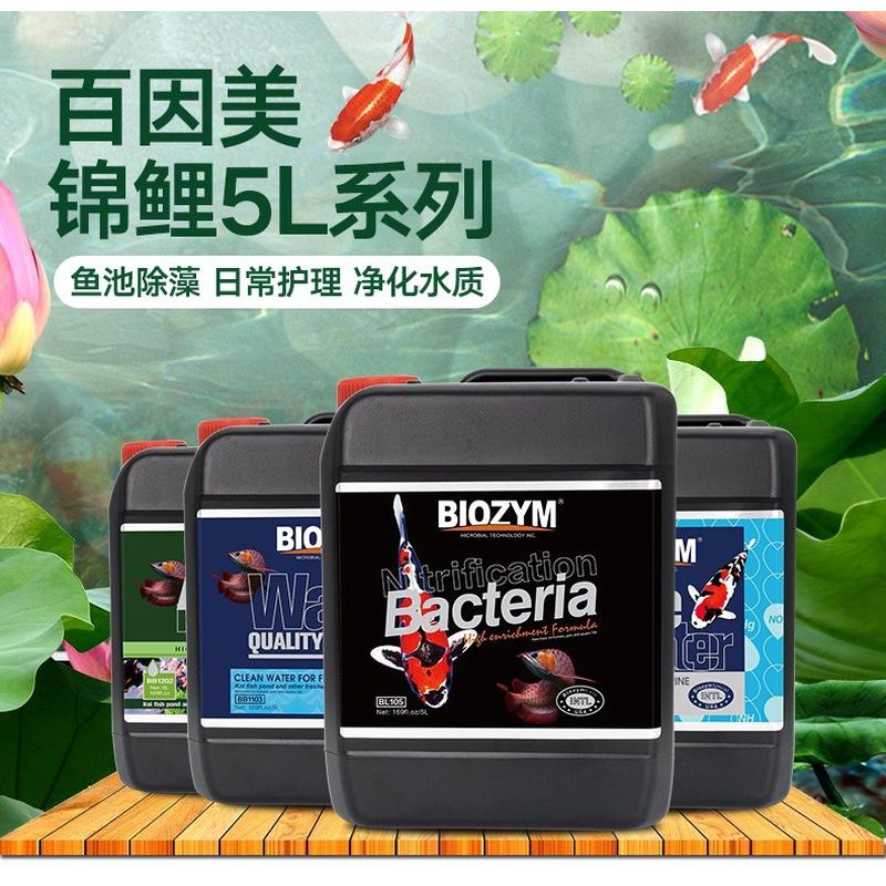 百因美5L硝化细菌锦鲤鱼池净化水质净水剂鱼池除藻剂除青苔灭藻剂