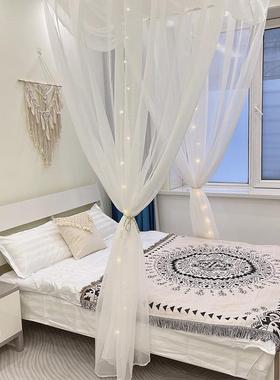1pkn批发防尘麻纱搭纱美式客栈床幔东南亚风民宿四柱架子床幔床帘