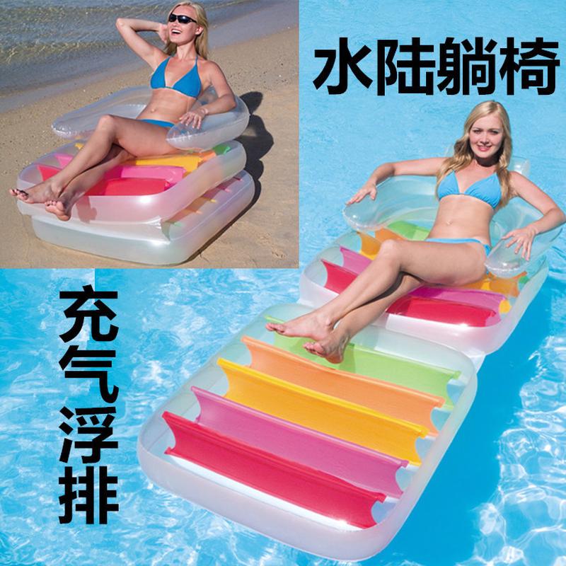 Bestway43023水上躺椅充气床浮排沙滩椅水陆俩用浮床冲浪板