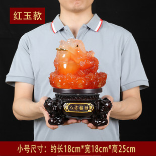 招财金蟾摆件收银台三足蟾蜍开业礼品金蝉店铺办公室大号装饰品