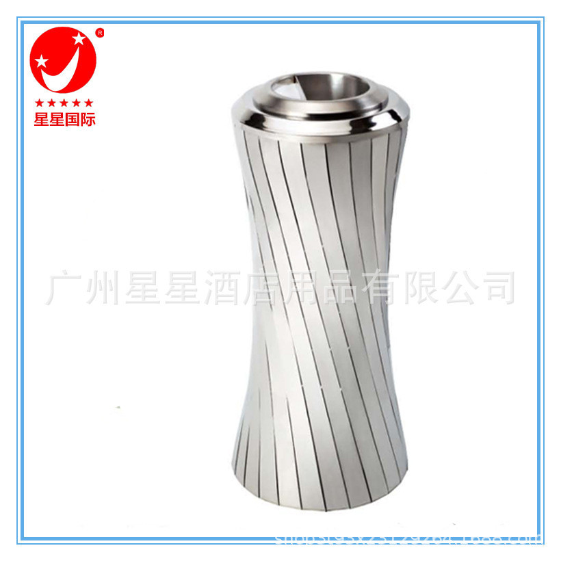 厂家桶金属小蛮腰座地烟灰批发时尚高档果皮桶豪华不锈钢垃圾桶