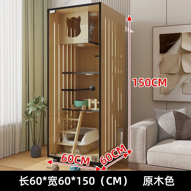 猫笼子家用空间猫别墅木质猫柜室内猫舍猫屋双层猫房子超大猫窝