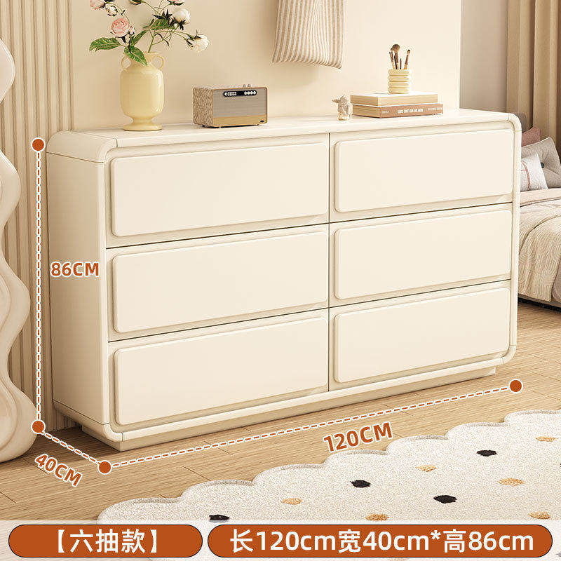 法式白色斗柜储物柜化妆柜靠墙轻奢入户玄关一体柜餐边柜现代简约