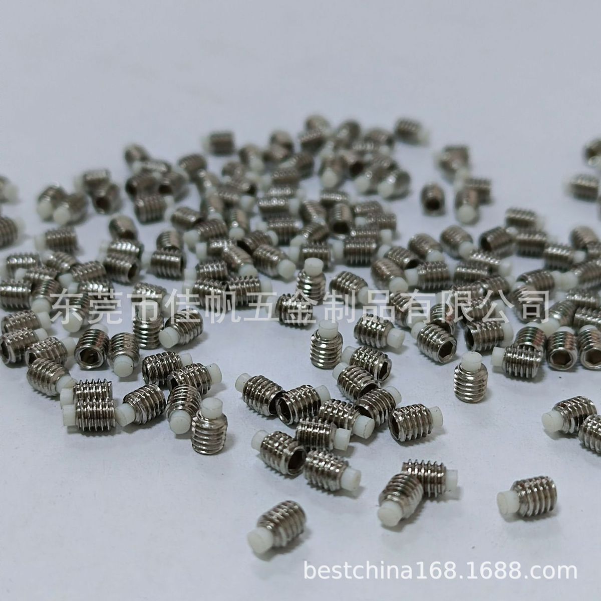 热销m3*3胶头机米螺钉,白色紧头塑胶定螺丝钉,出口白色塞钢尼龙头