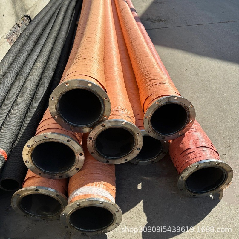 大口径法兰沙排水橡胶管钢丝管钢丝骨架埋吸管吸吸胶管抽沙胶管