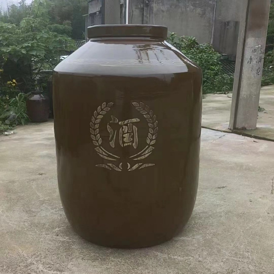 土陶酒坛瓦罐酒罐600斤四川储酒酒缸粗陶大容量密封古法古朴