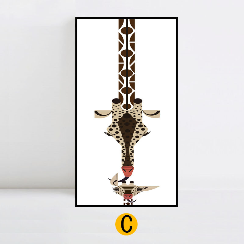 长劲鹿北欧装饰画书房餐厅墙上挂画电表箱客卧室现代简约壁画