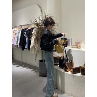 12744黑色皮衣短外套女春秋百搭高级设计感小众超好看独特减龄夏