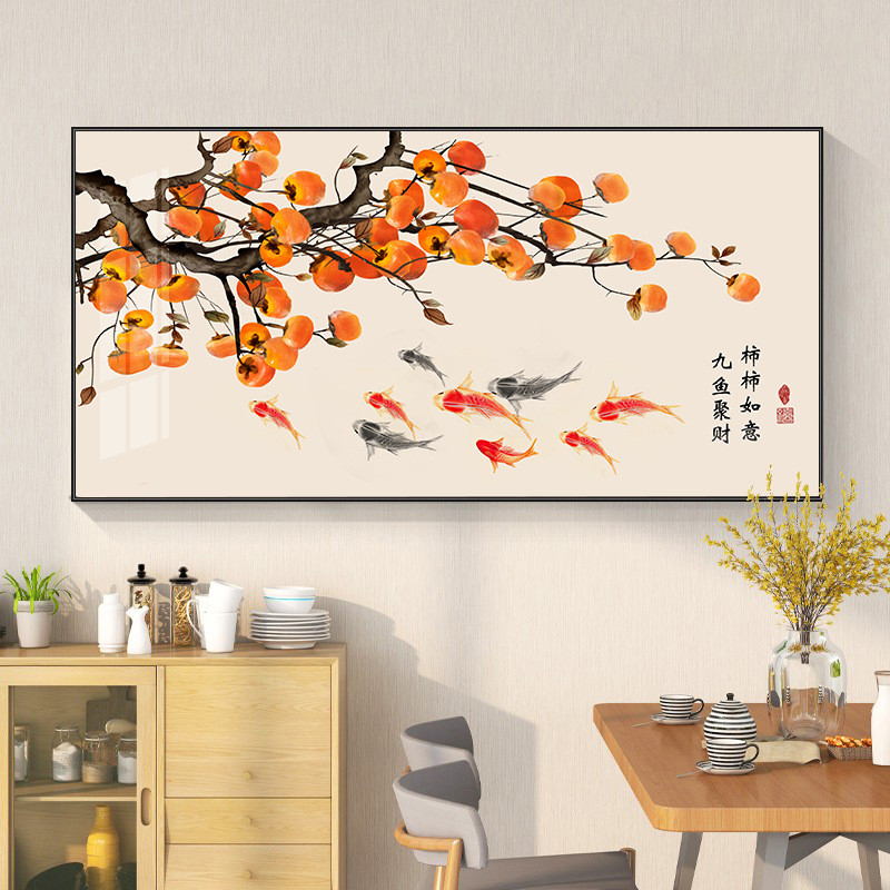 打孔大配电箱电表箱事事如意装饰画弱电总开关免尺寸挂画闸盒遮挡