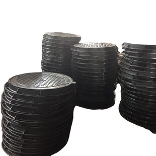 井盖防沉降球墨铸铁可定制下水道井盖污水圆形铸铁井盖子