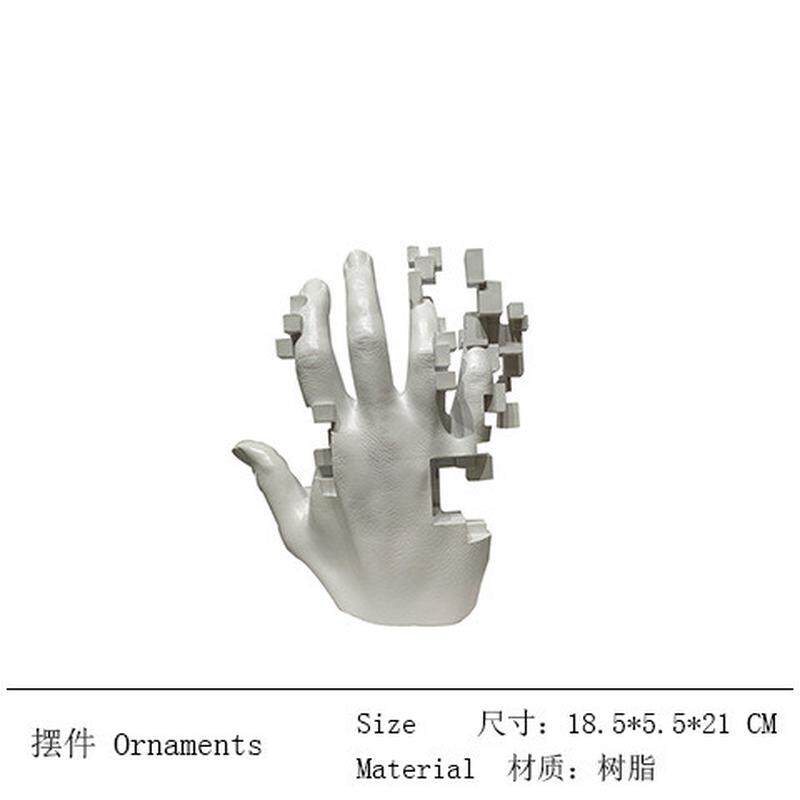 家居装饰品树脂马赛克手掌摆件售楼处展厅电视柜抽象艺术现代简约