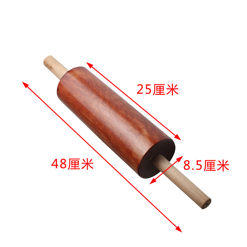 z655大号压面棒实木擀面杖木锤滚轴槌棍擀面棍实木红木通心锤式擀