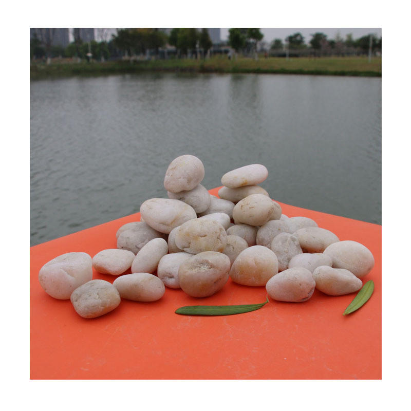 热销出口白色石子园艺铺面白色的石头白色砾石装饰工艺品小石子