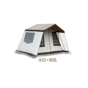 山之客户外露营野营多人轻奢防水防晒复古精致小川帐篷屋形帐篷