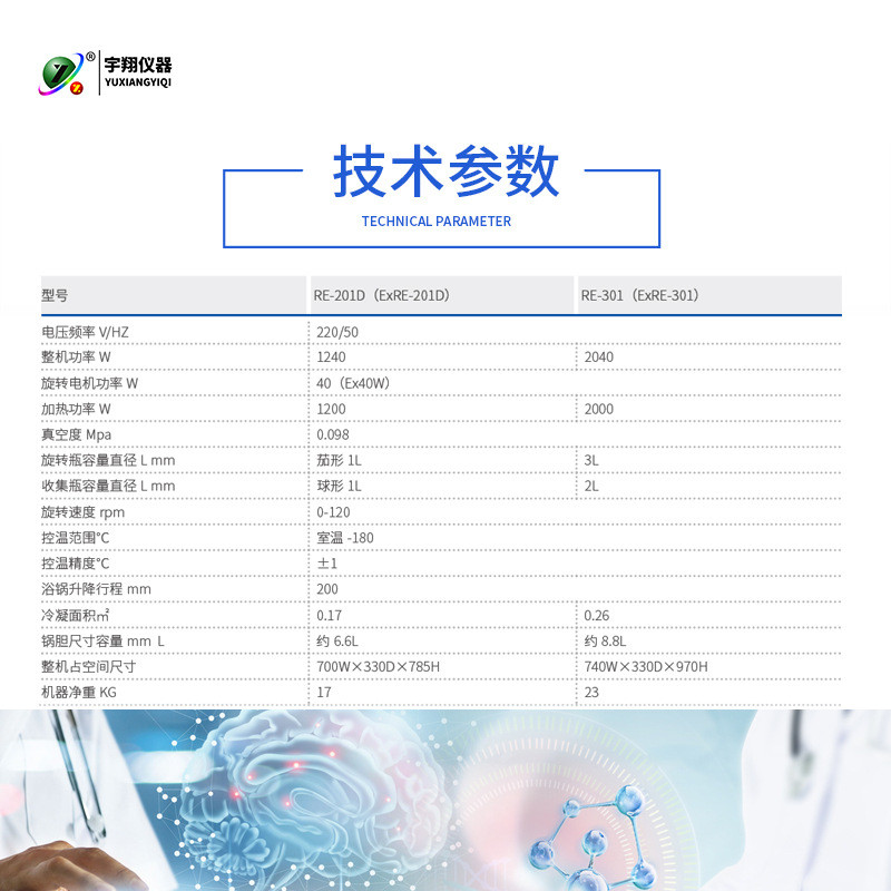 re201d2l旋转蒸发器旋转蒸发仪3l5l10l20l30l50l