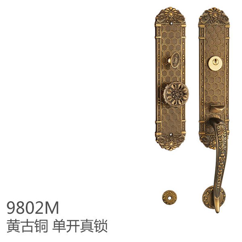 汉顿欧式实木别墅美式室内对开双开木门大门锁大门锁会议室大门锁