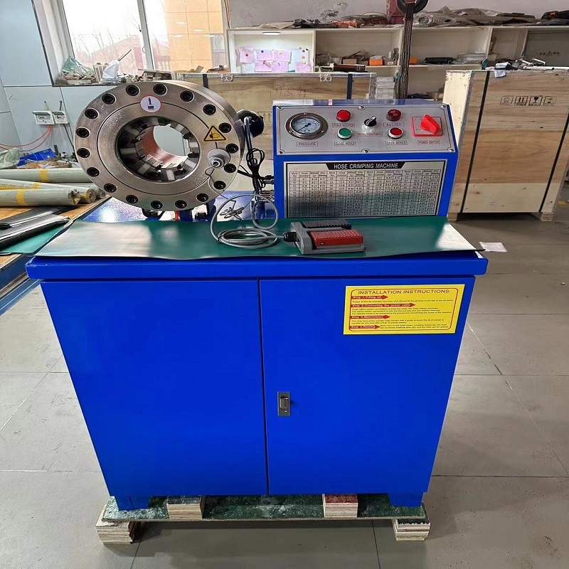 高压油管锁管机液压胶管缩管机立式扣管机液压油管锁管机