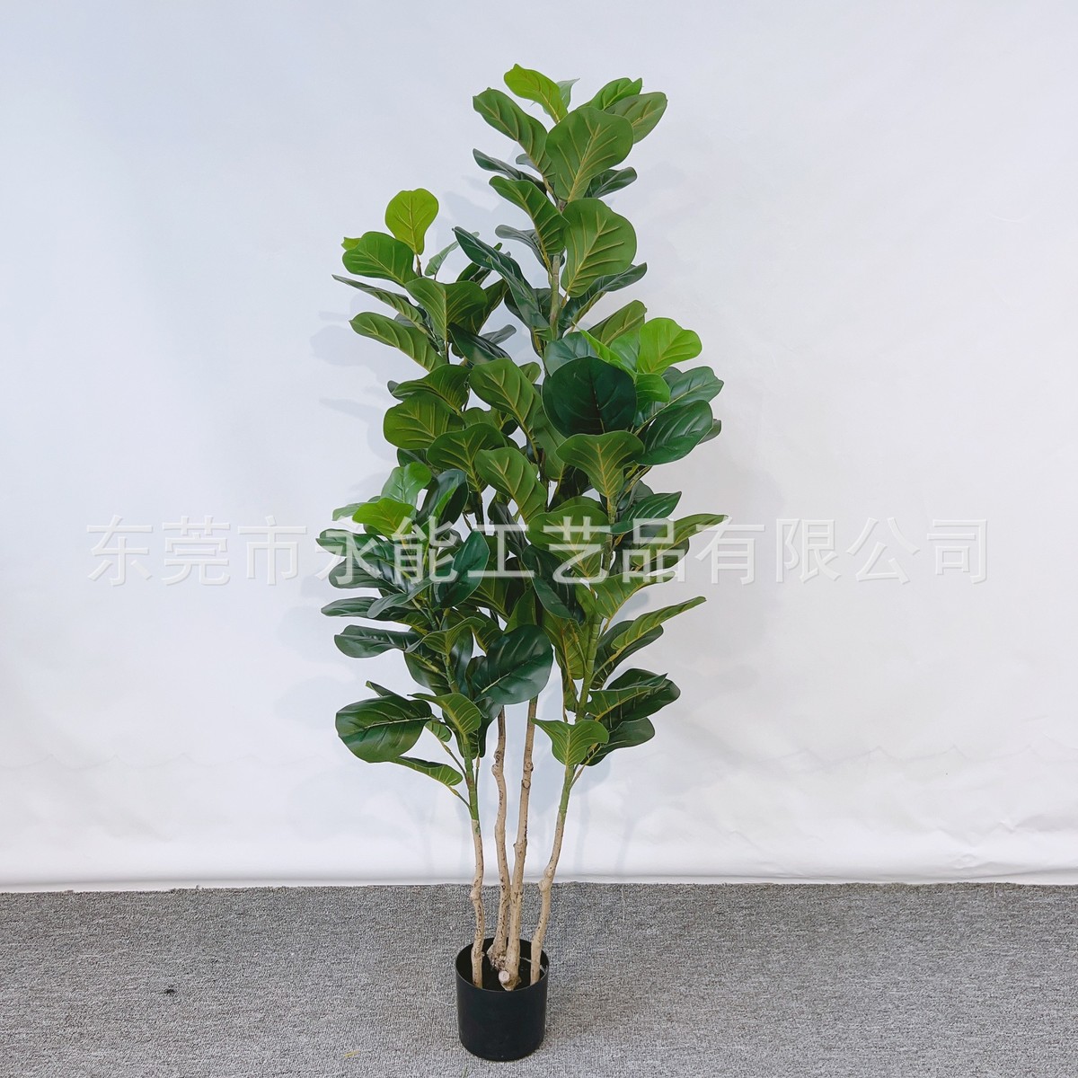 盆景大型绿植仿真新款琴叶榕盆栽家居装饰用人造假树北欧风绿植