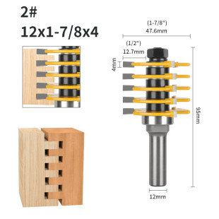 分体指接刀8柄1/2木工t型刀榫合木板拼板拼接刀头柄铣刀