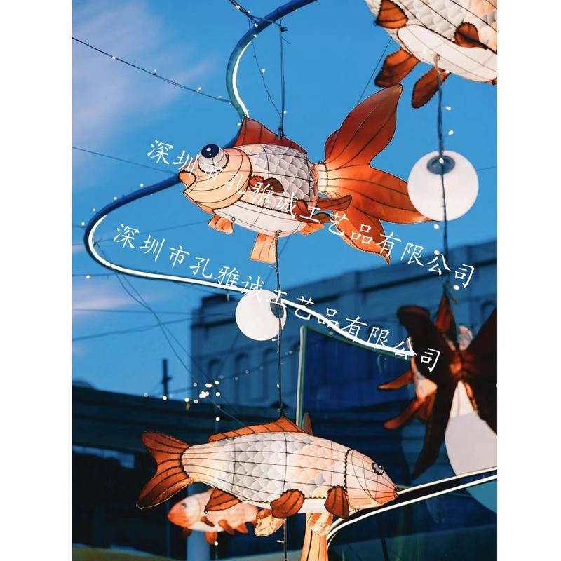 网红打卡非遗鱼炫舞花灯广州扎坊鲤鱼灯传统民俗手永庆金鱼灯笼