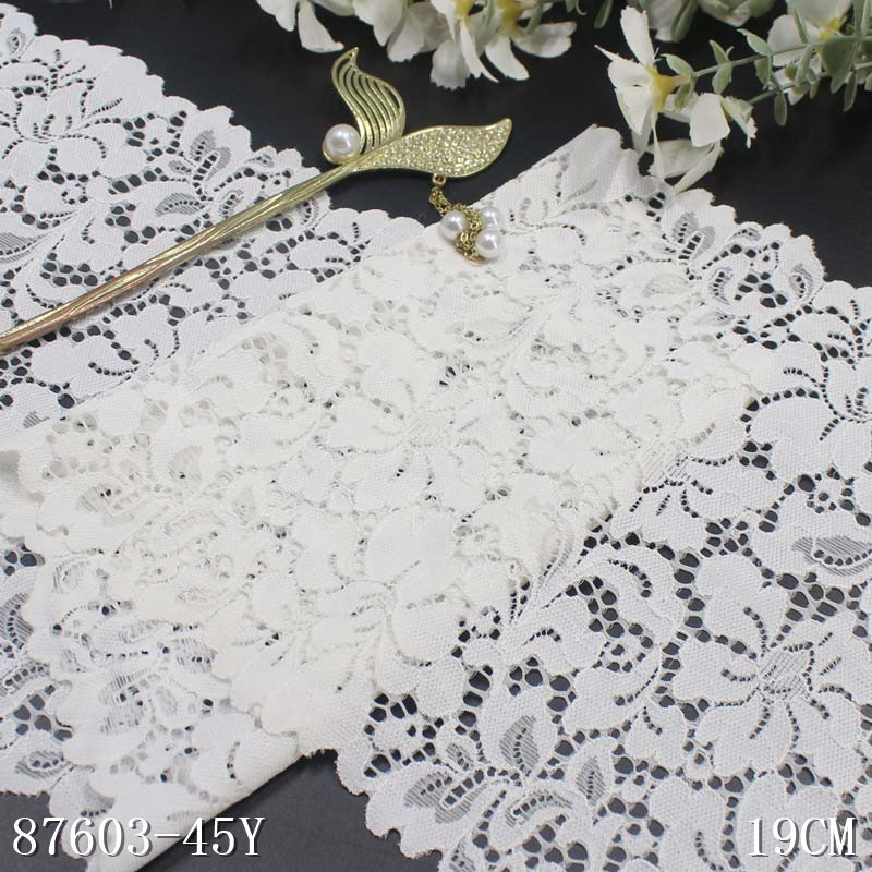 唐隆精品款多色经编满幅蕾丝花边弹力花朵服装窗帘蕾丝花边辅料