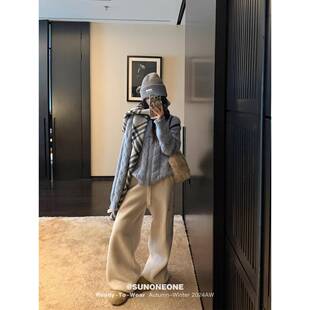 【现货新春开门红】SUNONEONE马海毛针织开衫女慵懒风上衣外套