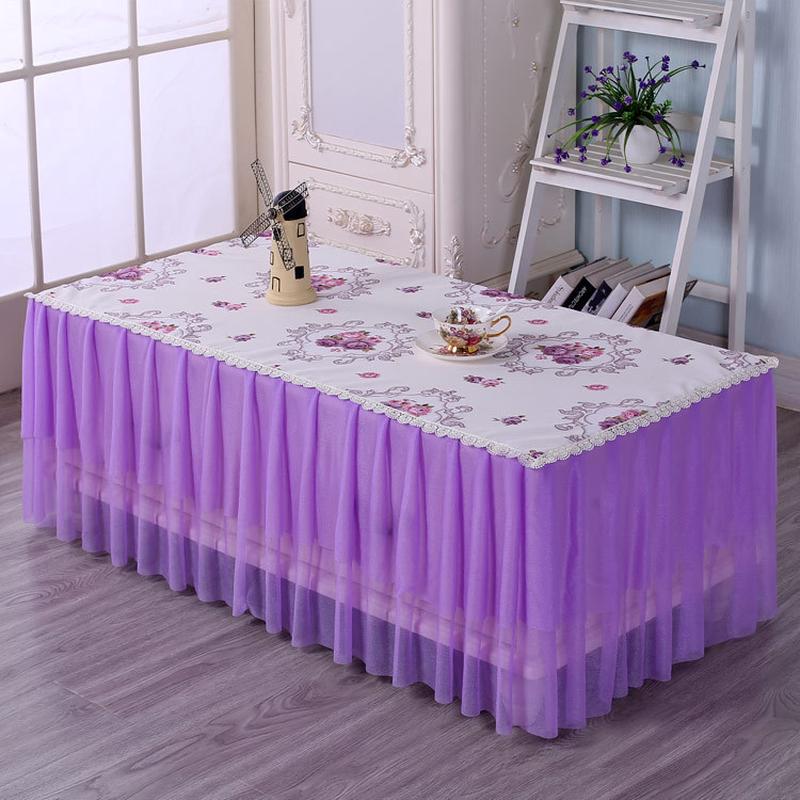 茶几桌布客厅茶几套茶几罩防滑蕾丝防尘罩长方形电视柜罩子床新品