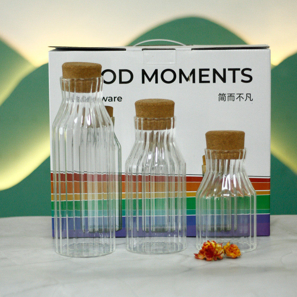 高颜纹竖值花瓶玻璃储物罐软木塞透明简约密封罐多功能收纳储物罐,厨房/烹饪用具,密封罐,淘宝优惠券,粉丝福利购,淘宝优惠卷