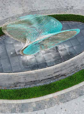 户外广场抽象艺术品摆件大型不锈钢创意镂空雕塑可来图加工定制