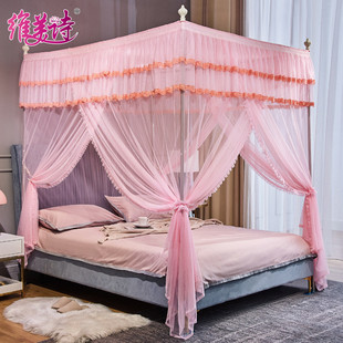 2022新款 宫廷式 家用支架固定加密加厚1.8m米床 欧式 alj6蚊帐免安装