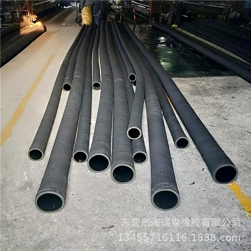 大口径橡胶埋吸管丁苯橡胶吸耐磨抗腐蚀喷砂橡胶埋制作钢丝管
