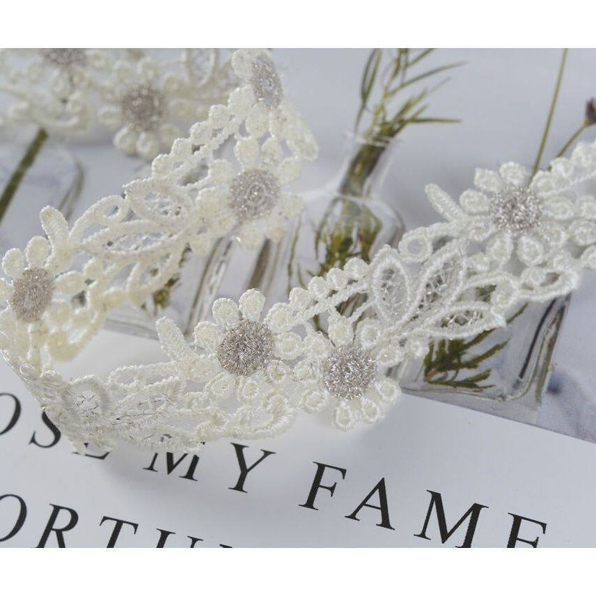 窗帘法式花边侧边窗纱飘窗配饰辅料装饰边宽边拼接水溶刺绣M-512