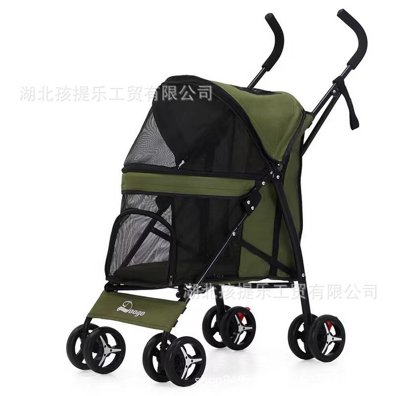 轻便折叠宠物推车猫狗犬四轮推车宠物外出手推车泰迪推车猫推车